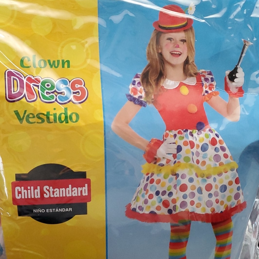 NWT kids Standard Costume clown dress
